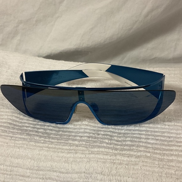 Dior Rihanna Colab Blue Shield-Style Sunglasses. Limited Edition Collaborated